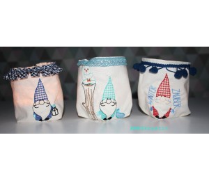 Stickserie - Winterzauber Wichtel gemustert